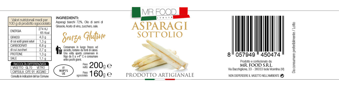 MRFOOD - asparagi sott'olio - SENZA GLUTINE