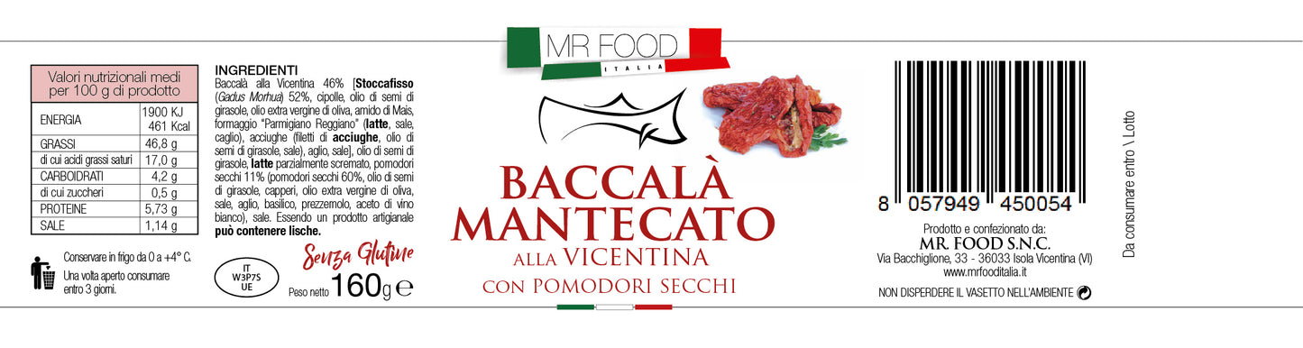 MRFOOD Baccalà Mantecato alla Vicentina con POMODORI SECCHI - SENZA GLUTINE