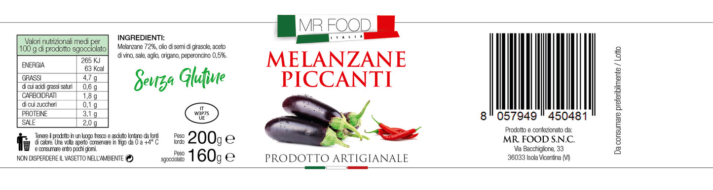 MRFOOD - melanzane piccanti - SENZA GLUTINE