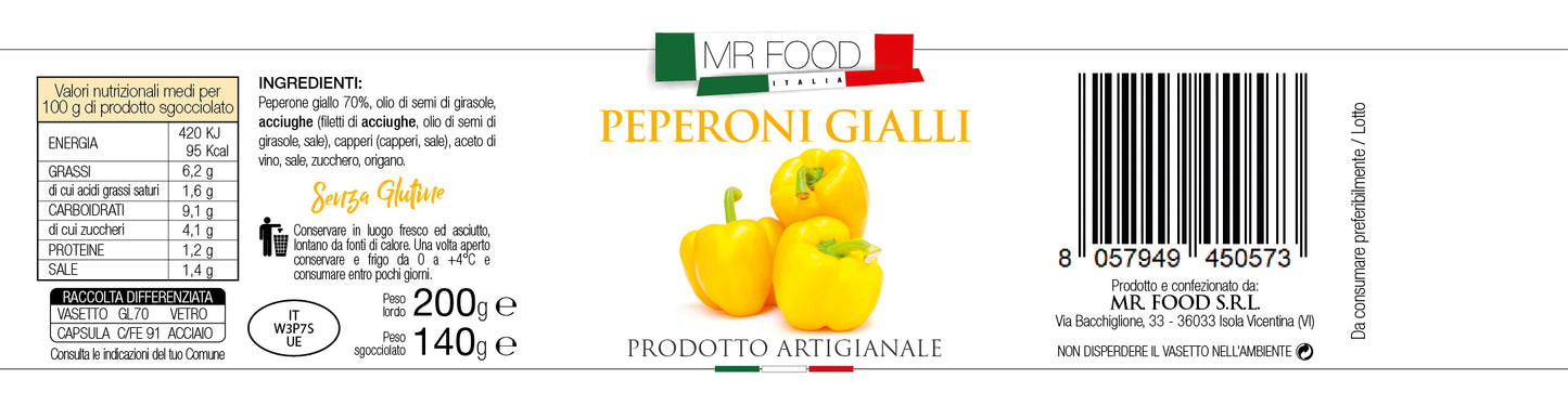 MRFOOD - peperoni gialli - SENZA GLUTINE