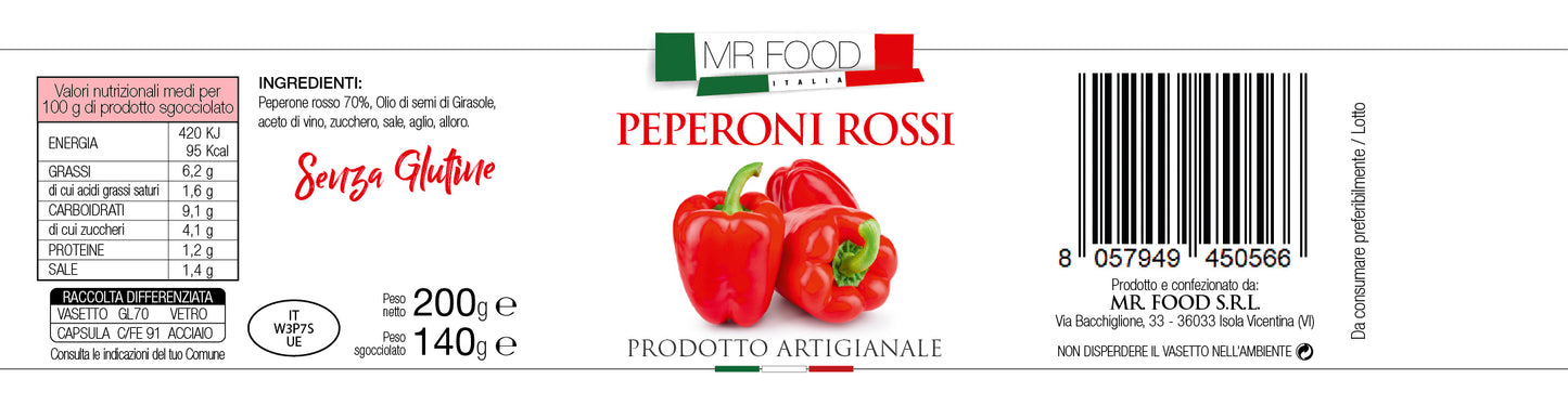 MRFOOD - peperoni rossi - SENZA GLUTINE