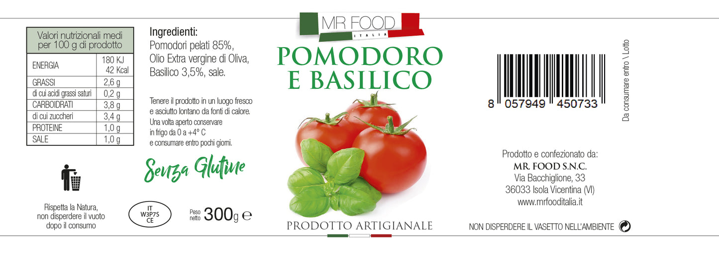 MRFOOD - Pomodoro e basilico - SENZA GLUTINE