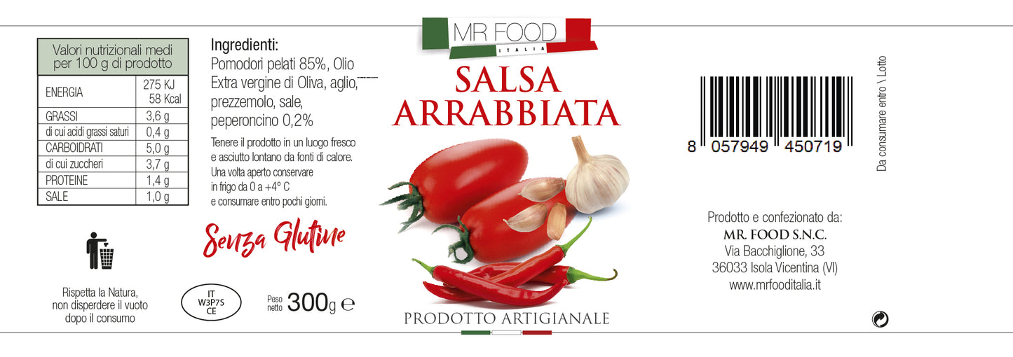 MRFOOD - Salsa arrabbiata - SENZA GLUTINE