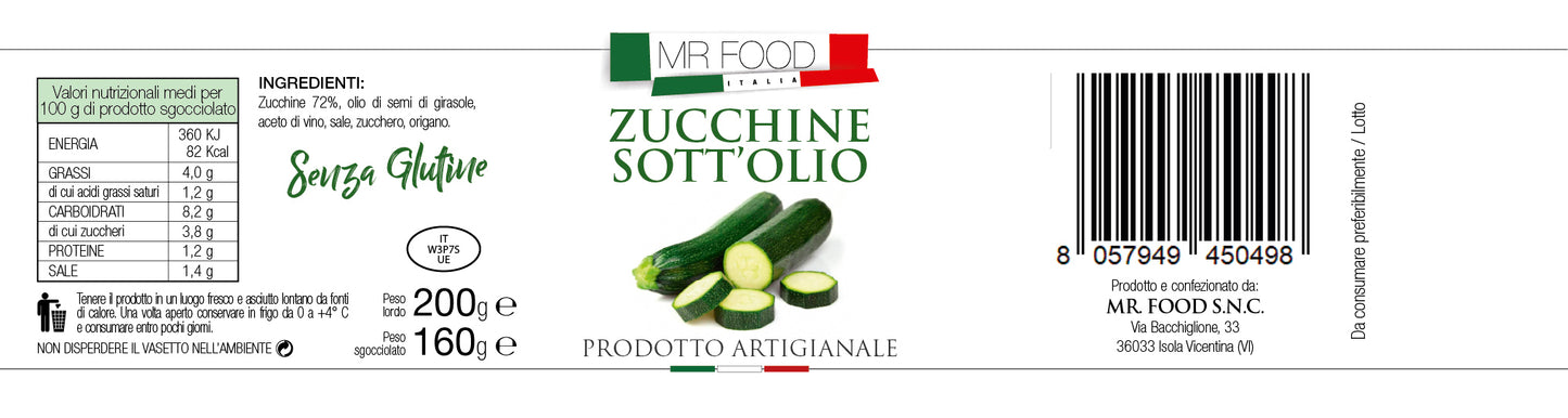 MRFOOD - Zucchine sott'olio - SENZA GLUTINE