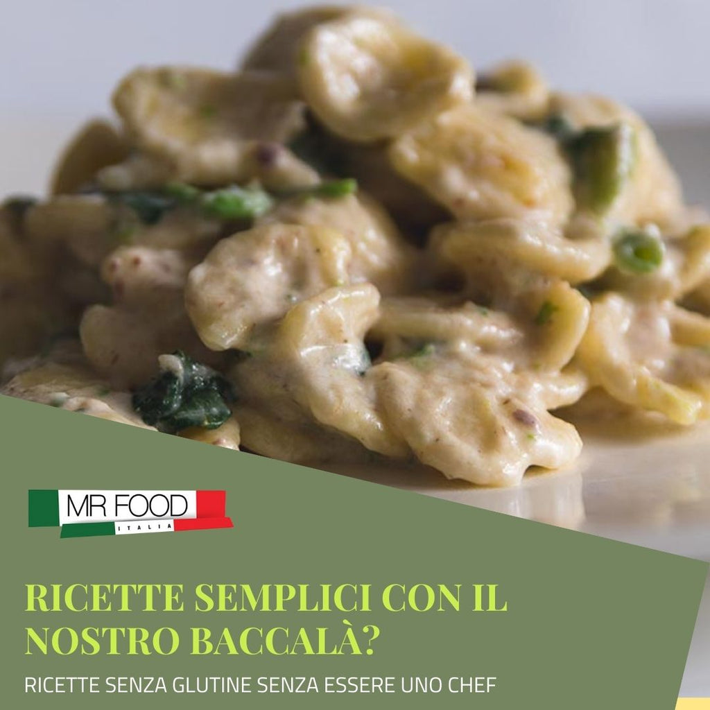 Ricetta senza glutine orecchiette baccalà