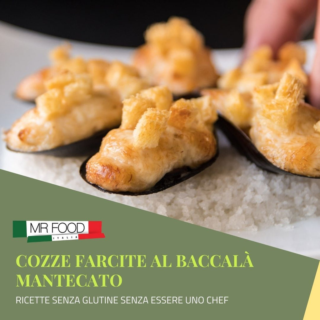 Ricetta cozze ripiene al baccalà mantecato | senza glutine
