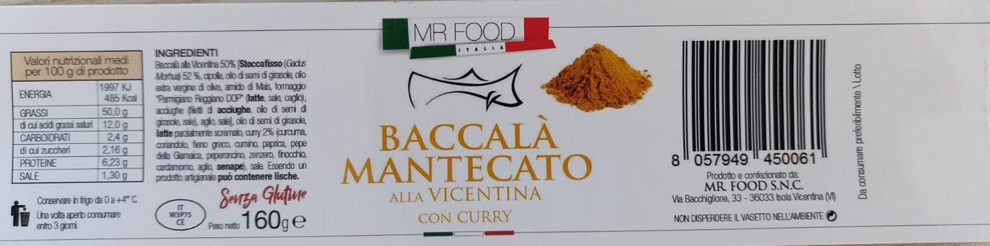 MRFOOD Baccalà Mantecato alla Vicentina con CURRY - SENZA GLUTINE